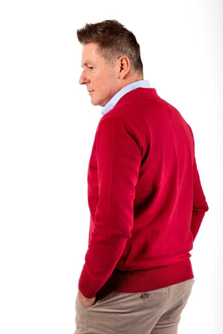 DORIAN sweater P-neck Cherry