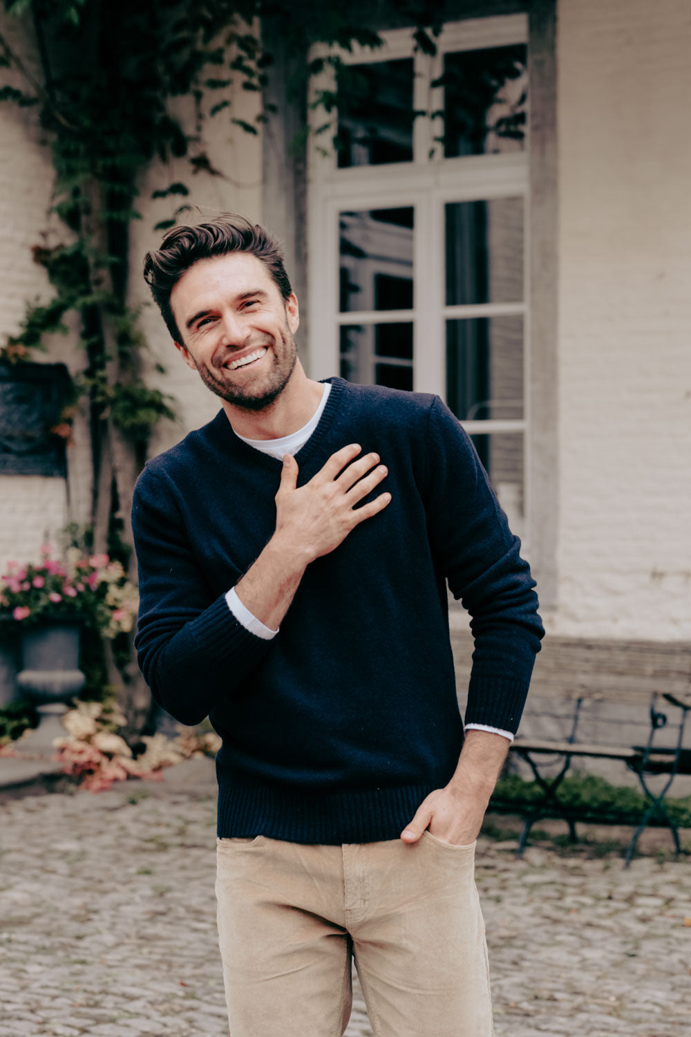 Wollen trui met V-hals - Magrab