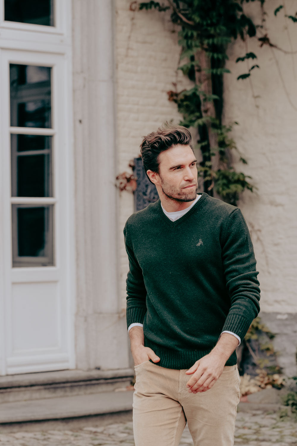 Wollen trui met V-hals - Magrab