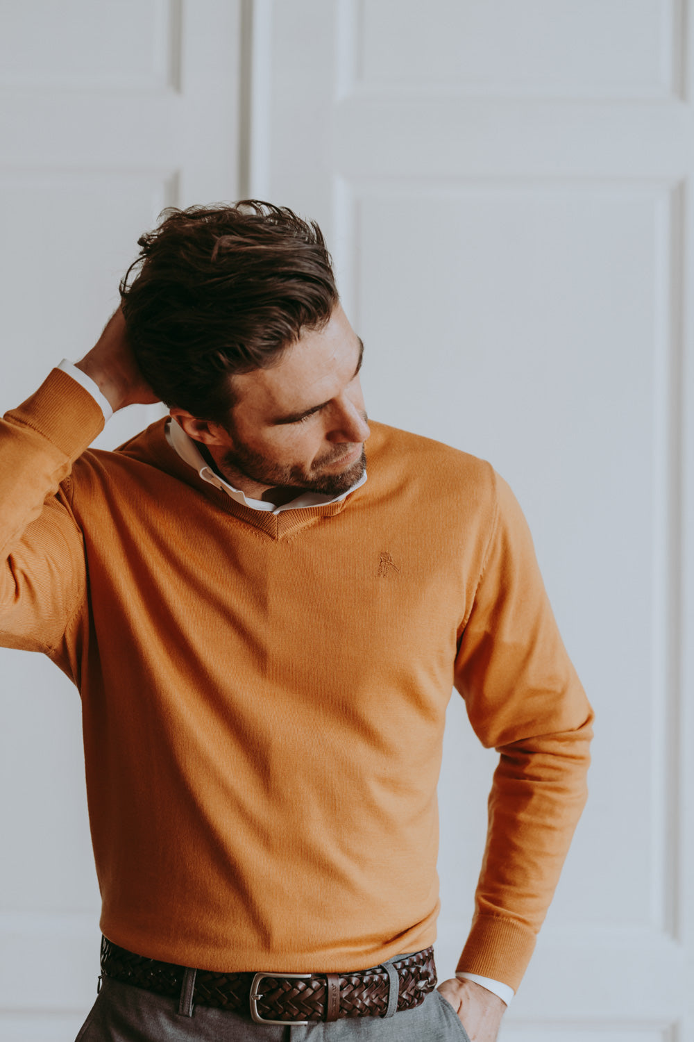 Merino trui met V-hals - Vittoria