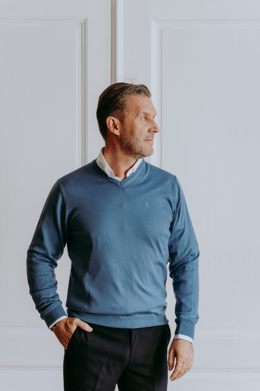 Merino trui met V-hals - Vittoria