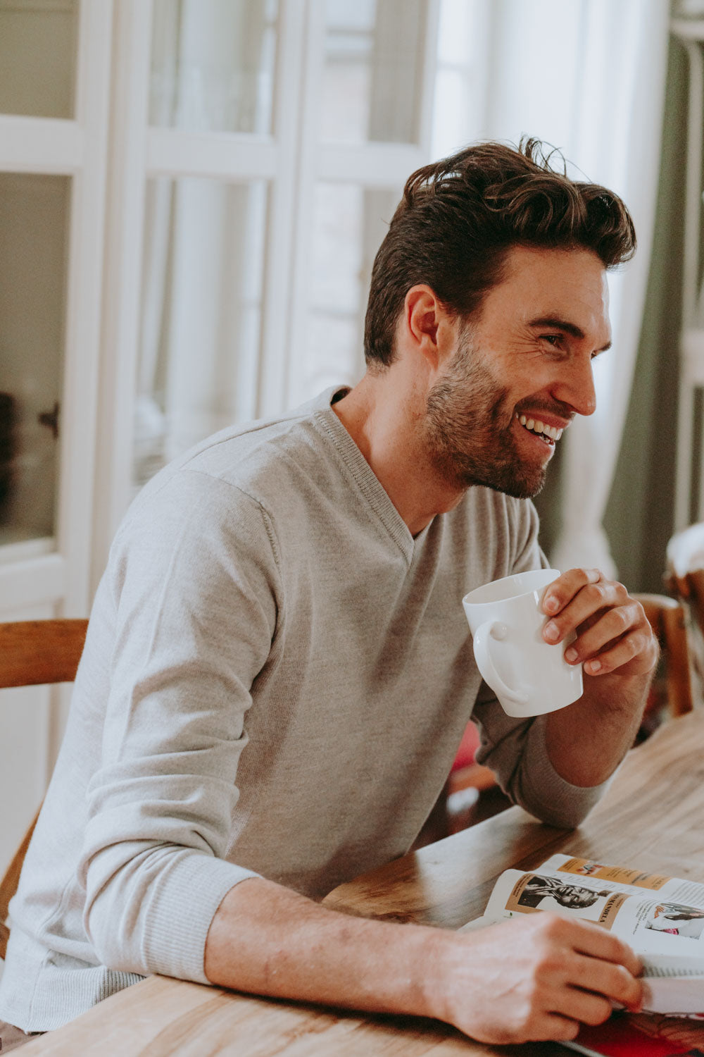 Merino trui met V-hals - Vittoria