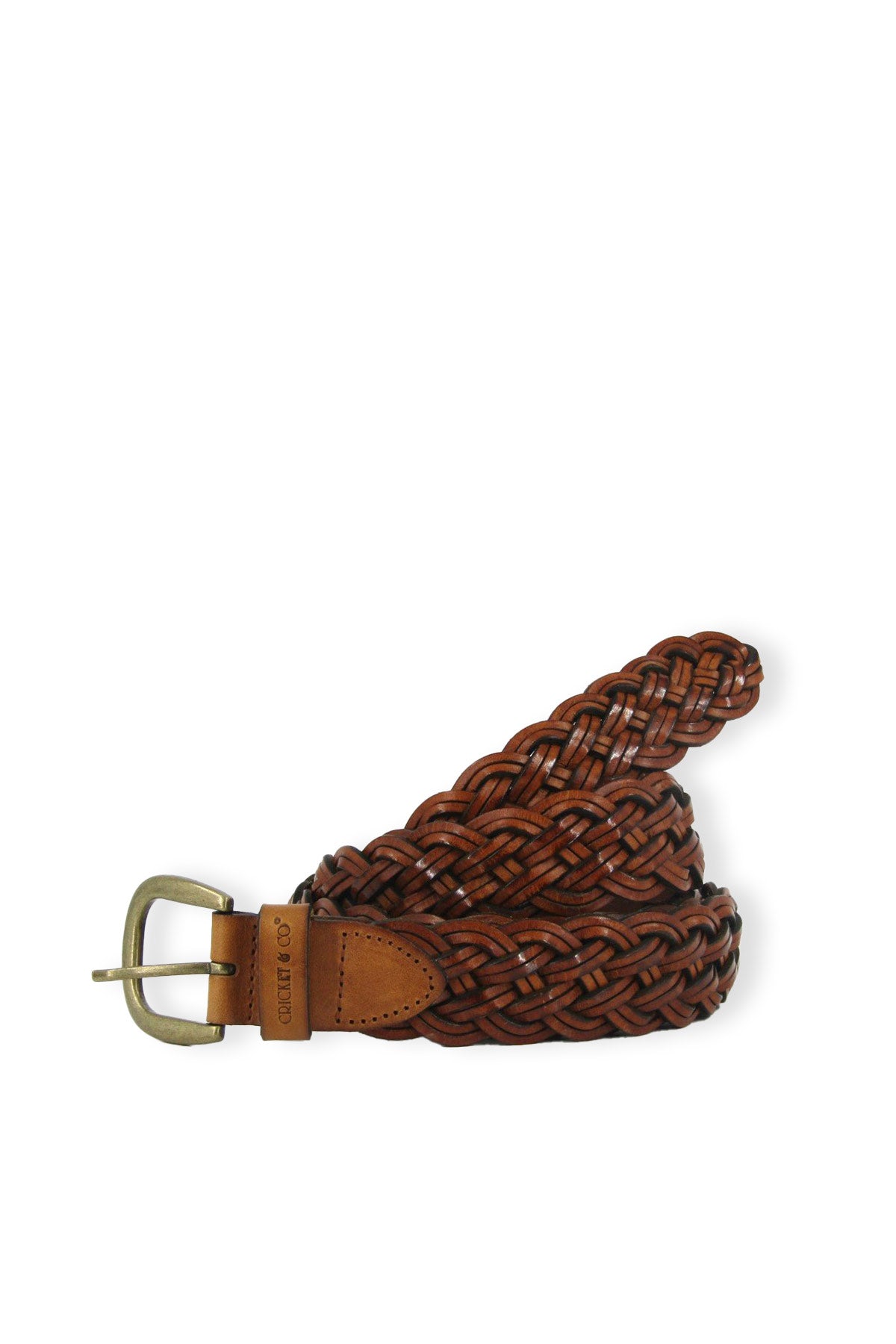 Ceinture Cuir Tressé Marron