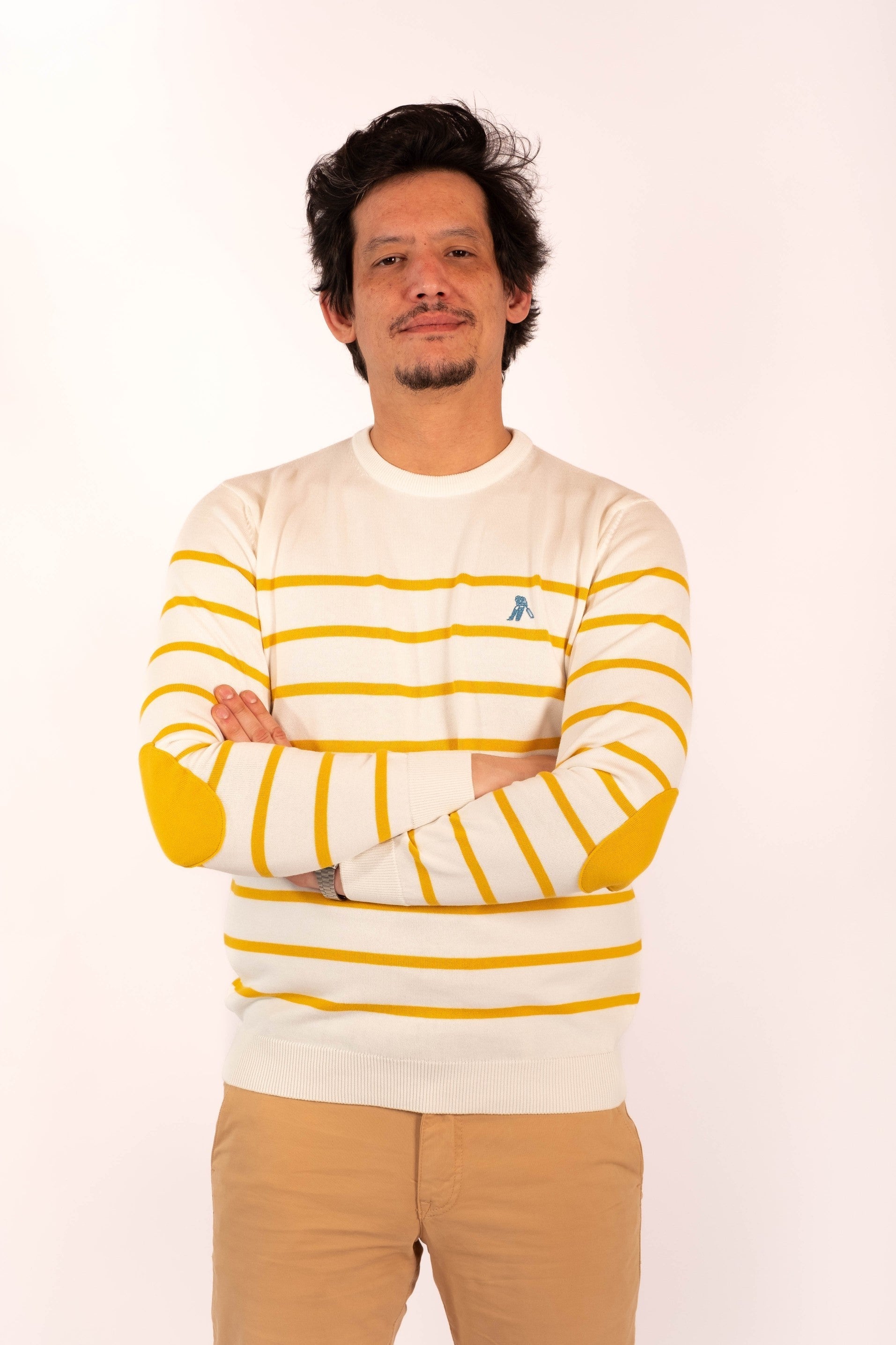 Sweater MARINER white yellow stripe - Cricketco.be