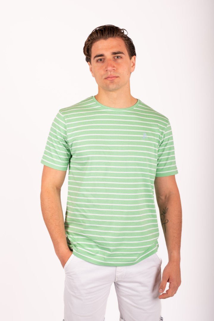 T-Shirt MARINER Green with white stripes - Cricketco.be