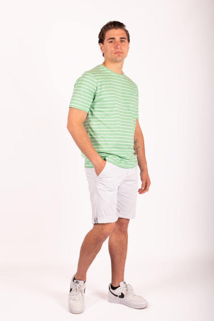 T-Shirt MARINER Green with white stripes - Cricketco.be