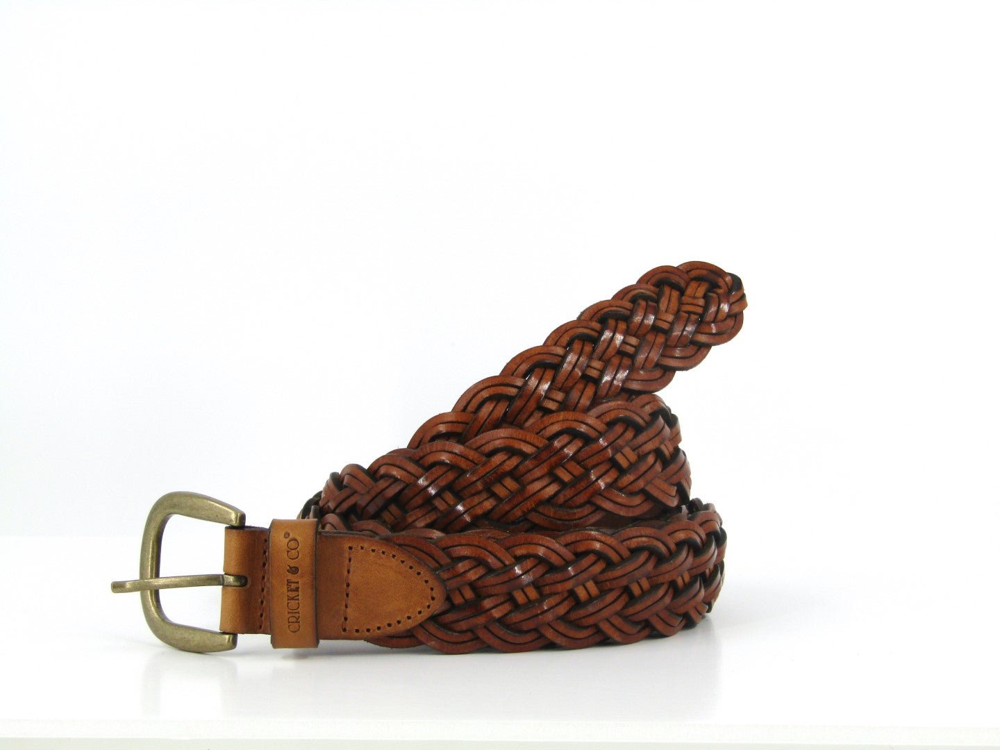 BELT Braided leather brown - Cricketco.be