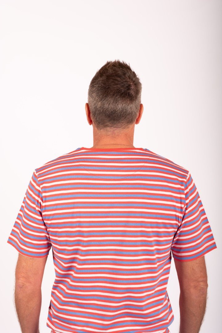 T-Shirt MARINER Pink, blue with white stripes - Cricketco.be